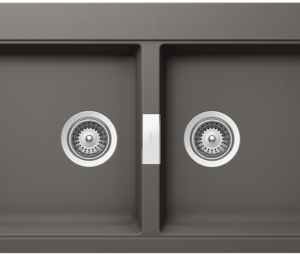 Schock Cristadur Mono Ένθετος Νεροχύτης από Συνθετικό Γρανίτη Μ86xΠ50cm Silverstone-0