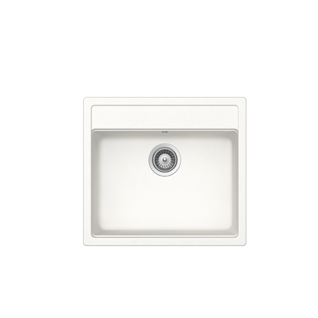 Schock Cristalite Manhattan Ένθετος Νεροχύτης Από Συνθετικό Γρανίτη Μ79xΠ50cm Superwhite-0