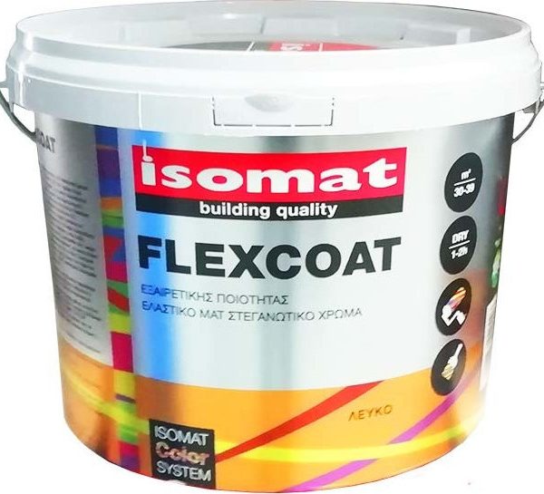ISOMAT ISOMAT FLEXCOAT Εξαιρετικής Ποιότητας, Στεγανωτικό, Ελαστικό Χρώμα 10lt Λευκό-0