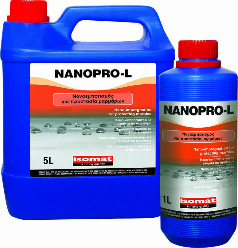 ISOMAT NANOPRO-L Νανοεμποτισμός Για Προστασία Μη Απορροφητικών Και Απορροφητικών Επιφανειών Από Λάδια 20lt -0