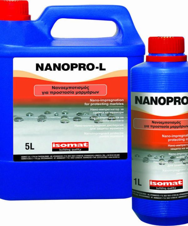 ISOMAT NANOPRO-L Νανοεμποτισμός Για Προστασία Μη Απορροφητικών Και Απορροφητικών Επιφανειών Από Λάδια 1lt -0