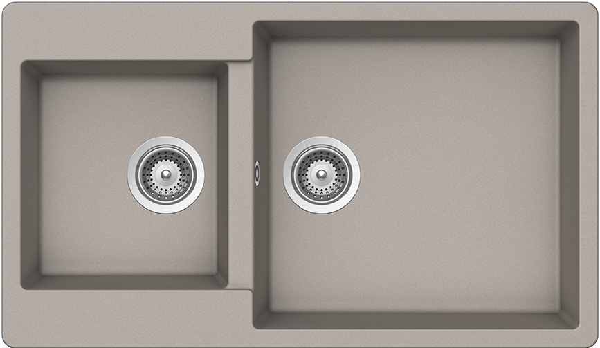 Schock Cristalite Element Ένθετος Νεροχύτης από Συνθετικό Γρανίτη Μ86xΠ50cm Concrete Beton-0