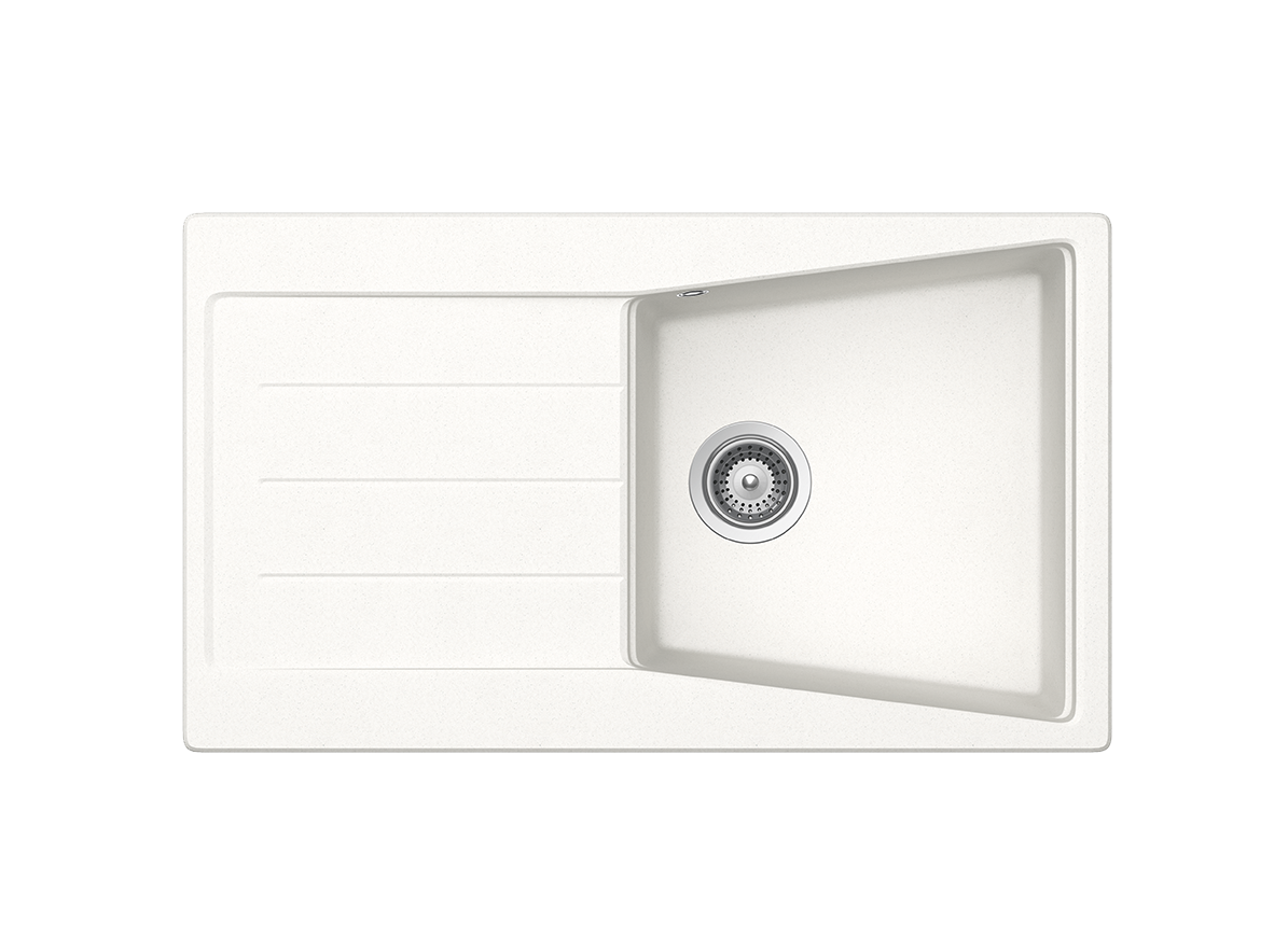 Schock Cristalite City Ένθετος Νεροχύτης από Συνθετικό Γρανίτη Μ86xΠ50cm Superwhite-0