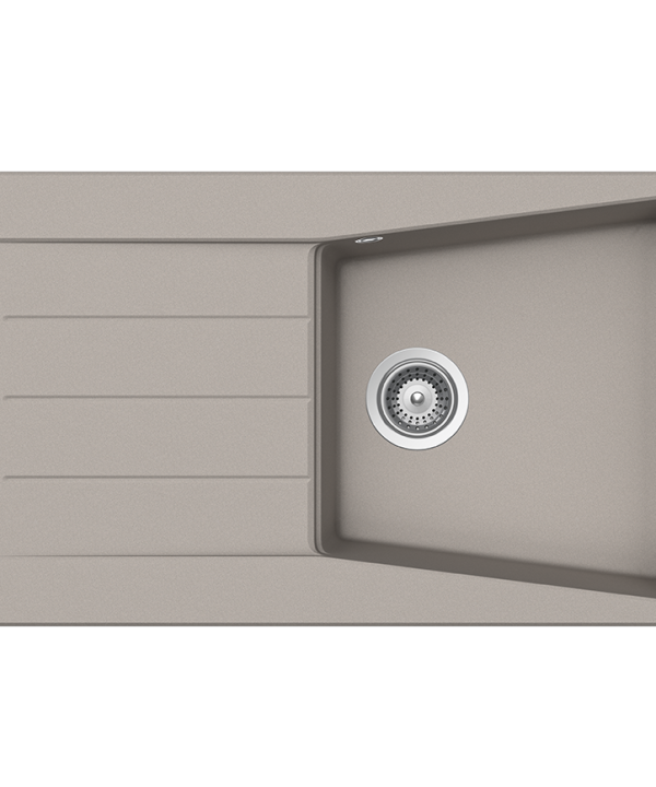 Schock Cristalite City Ένθετος Νεροχύτης από Συνθετικό Γρανίτη Μ86xΠ50cm Concrete Beton -0