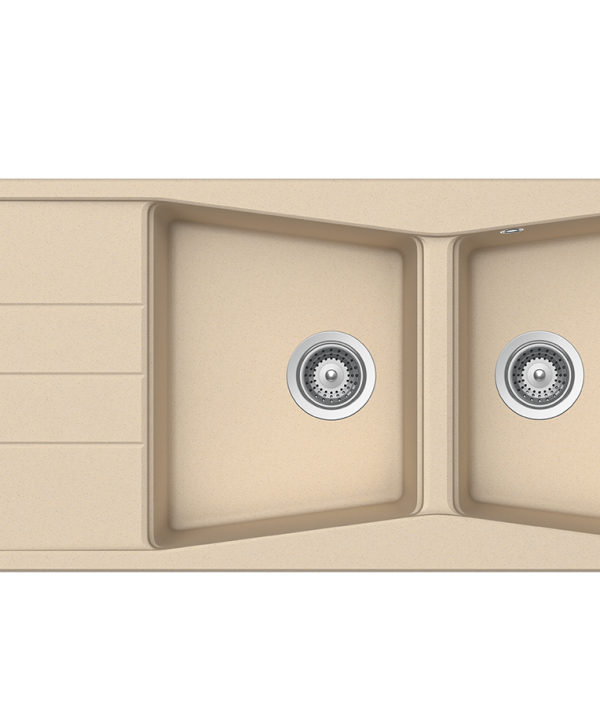 Schock Cristalite City Ένθετος Νεροχύτης από Συνθετικό Γρανίτη Μ116xΠ50cm Moonstone-0