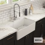 Bocchi Νεροχύτης Πορσελάνης Επικαθήμενος Με 1 Γούρνα (76x46)cm White Γυαλιστερό 1602-300-32128
