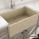 Bocchi Νεροχύτης Πορσελάνης Επικαθήμενος Με 1 Γούρνα (76x46)cm Jasmime Matt 1602-521-32149