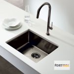 Fortinox Squadro Υποκαθήμενος Νεροχύτης Inox Brushed Μ54xΠ44cm Black Brushed PVD-32172