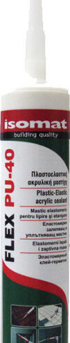ISOMAT FLEX PU-40 Ελαστομερής Σφραγιστική Και Συγκολλητική Μαστίχη, Χωρίς Διαλύτες Λευκή 310ML -0