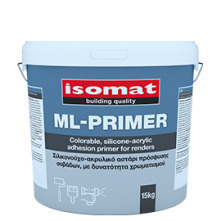 ISOMAT ML-PRIMER Σιλικονούχο-Aκρυλικό Αστάρι Νερού Πρόσφυσης Σοβάδων Λευκό 15KG-0
