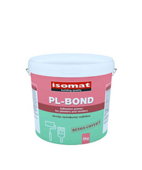 ISOMAT PL-BOND Αστάρι Πρόσφυσης Σοβάδων Σε Λείες ή Μη Απορροφητικές Επιφάνειες Ανοιχτό Κόκκινο 5KG-0