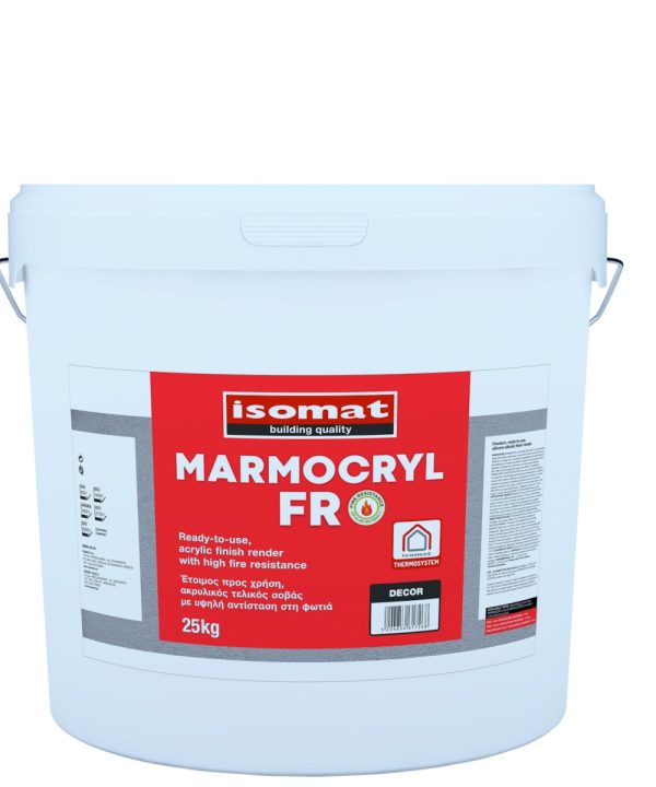 ISOMAT MARMOCRYL FR Fine 2 mm Ακρυλικός, Έτοιμος Προς Χρήση Τελικός Σοβάς Λευκό 25 Kg -0