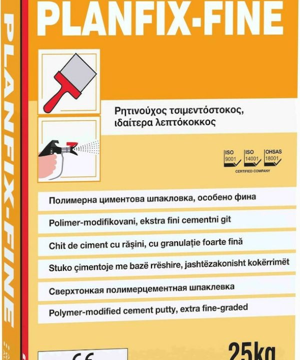 ISOMAT PLANFIX-FINE Ιδιαίτερα Λεπτόκοκκος, Ρητινούχος Τσιμεντόστοκος Λευκό 5KG-0