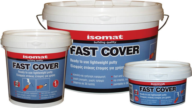 ISOMAT FAST-COVER Ακρυλικός, Ελαφρύς, Έτοιμος Προς Χρήση Στόκος 5LT-0