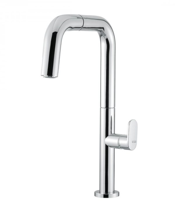 Armando Vicario Eva Μπαταρία Κουζίνας Πάγκου με Ντουζ Chrome-0