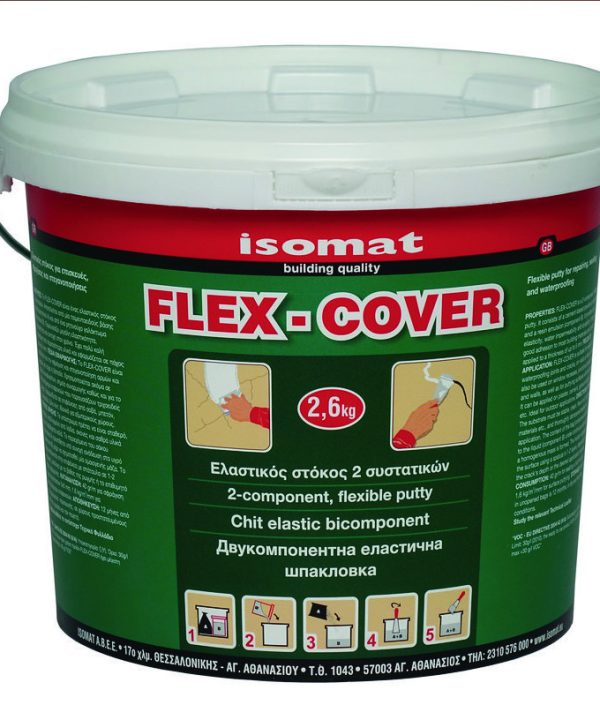 ISOMAT FLEX-COVER Εύκαμπτος Στόκος 2 Συστατικών Λευκό 2,6KG-0