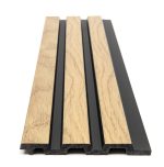 New Plan PS Panel Με 3D Πηχάκια F4 Piano Διαστάσεις Σανίδας 12/122/2900mm Nat. Oak/Black-32795