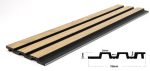 New Plan PS Panel Με 3D Πηχάκια F4 Piano Διαστάσεις Σανίδας 12/122/2900mm Nat. Oak/Black-32797