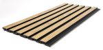 New Plan PS Panel Με 3D Πηχάκια F4 Piano Διαστάσεις Σανίδας 12/122/2900mm Nat. Oak/Black-32796