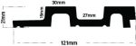 New Plan PS Panel ΜΕ 3D Πηχάκια 44 Residence 21/122 mm Brown Oak -32881
