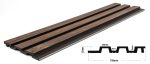 New Plan PS Panel Με 3D Πηχάκια 54 Piano Διαστάσεις Σανίδας 12/122/2900mm Walnut/Dark Brown-32787