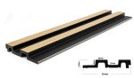 New Plan PS Panel ΜΕ 3D Πηχάκια F4 Residence 21/122 mm Natural Oak/Black -32904