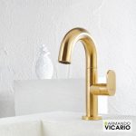 Armando Vicario Μπαταρία Νιπτήρος Slim Brushed Gold-34980