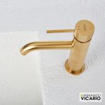 Armando Vicario Industrial Μπαταρία Νιπτήρος Με Βαλβίδα Clic-Clac Gold Brushed 512010-201-35010