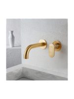 Armando Vicario Μπαταρία Νιπτήρος Εντοιχισμού 2 Οπών Brushed Gold-34989