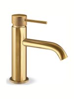 Armando Vicario Industrial Μπαταρία Νιπτήρος Με Βαλβίδα Clic-Clac Gold Brushed 512010-201-0