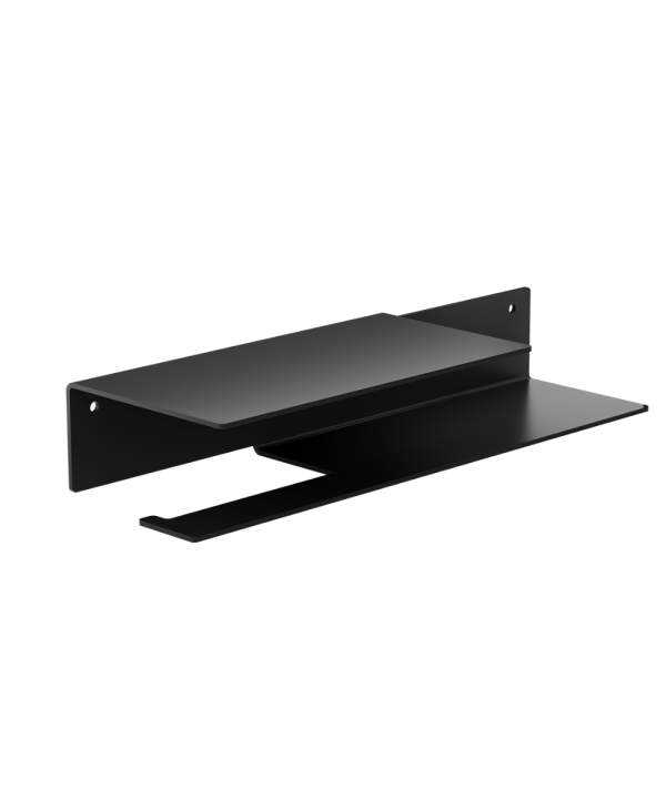 Verdi Strantza Χαρτοθήκη Mε Ράφι Μαύρο W330 x D110 x H60 mm-0