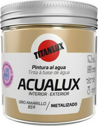 TITAN Aqualux Μεταλλικό χρώμα Metalizado 75ml Oro Amarillo No859-0