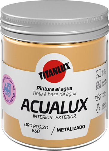 TITAN Aqualux Μεταλλικό χρώμα Metalizado 75ml Oro Rojizo Χρυσοκόκκινο No860-0