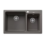 Νεροχύτης Blanco Naya 8 Silgranit 81,5x50cm Volcano Grey 527313-0