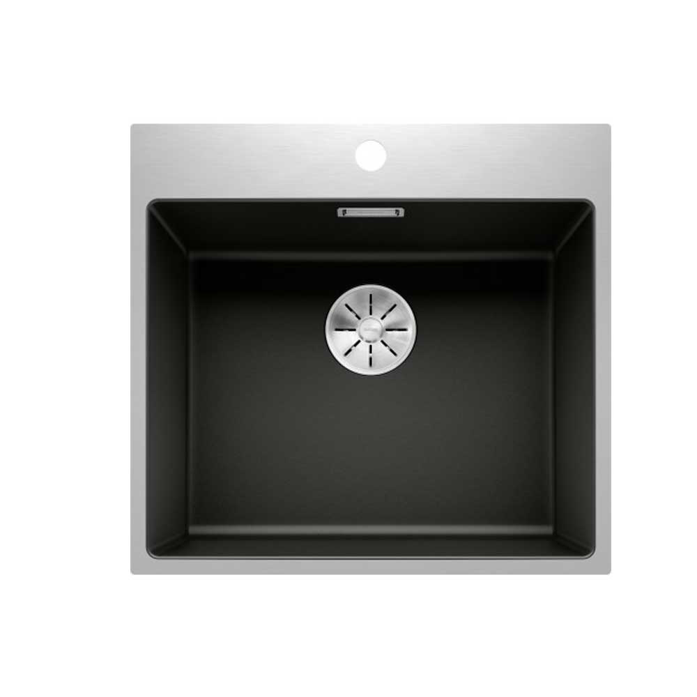 Νεροχύτης Ένθετος Blanco Subline 500-IF/A Silgranit Steel Frame 54,3x51cm Black 526000-0