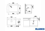 Νεροχύτης Blanco Pleon 8 Silgranit 70x51cm Black 525957-36473
