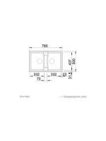 Νεροχύτης Blanco Lexa 8 Silgranit 78x50cm Black 525906-36427