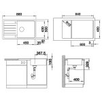 Νεροχύτης Blanco Legra XL 6 S Silgranit 86x50cm Black 526087-36080