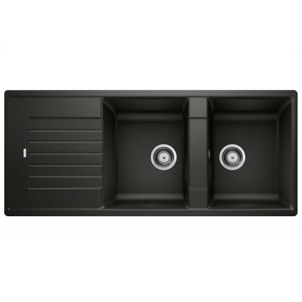 Νεροχύτης Blanco Zia 8 S Silgranit 116x50cm Black 526027-0