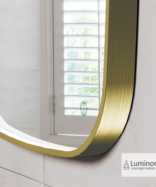 Καθρέπτης Μπάνιου Luminor FIZ 60x80 Gold Brushed-0