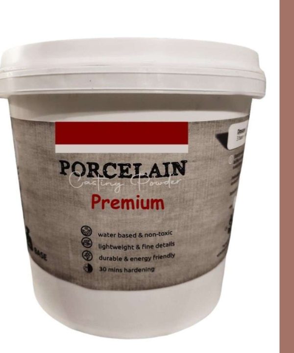 ΣΚΟΝΗ ΠΟΡΣΕΛΑΝΗΣ PORCELAIN CASTING POWDER PREMIUM TERRACOTTA MEDIUM 1kg-0