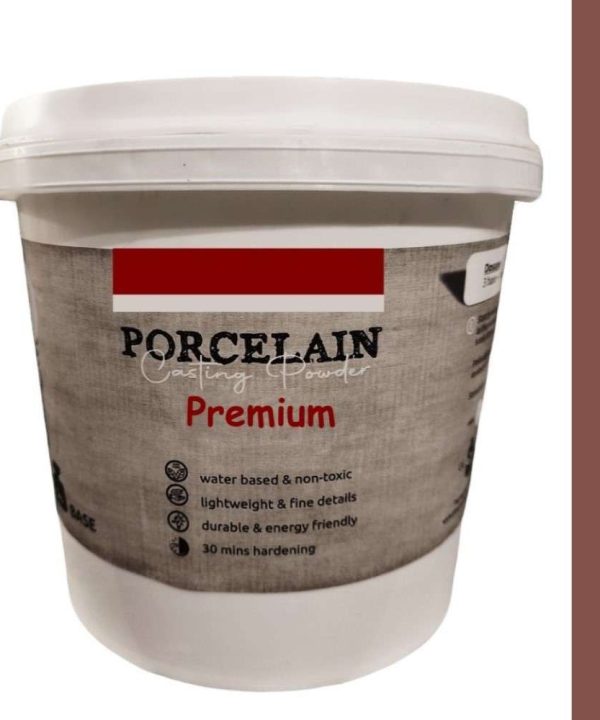 ΣΚΟΝΗ ΠΟΡΣΕΛΑΝΗΣ PORCELAIN CASTING POWDER PREMIUM TERRACOTTA DARK 1kg-0