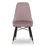 Καρέκλα τραπεζαρίας Venus από βελούδο χρώμα σάπιο μήλο - μαύρο/χρυσό πόδι 53x48x95εκ. - Image 4