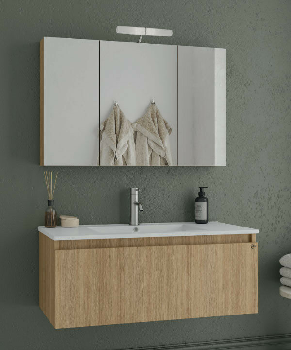 Drop Liberty 90 Slavonia Oak Έπιπλο Μπάνιου