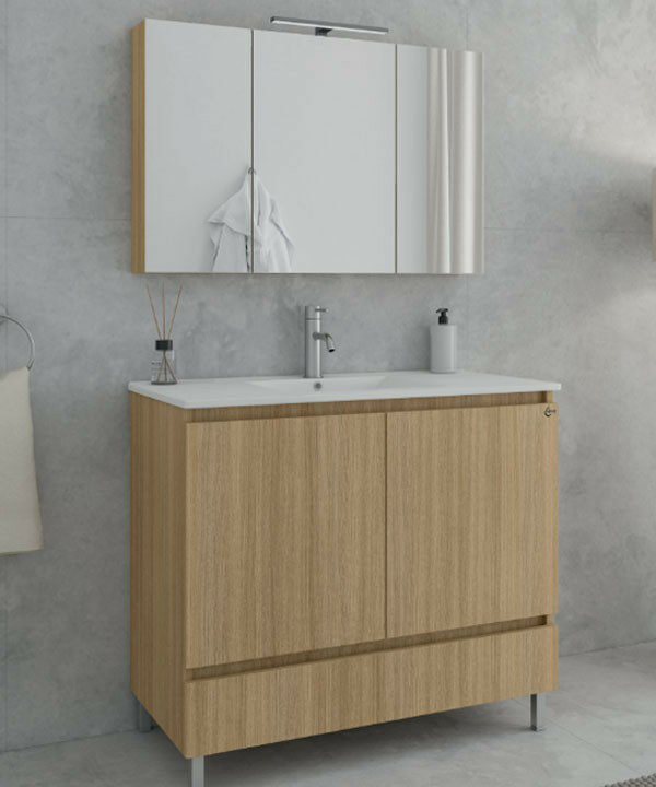 Drop Delta 90 Slavonia Oak Έπιπλο Μπάνιου