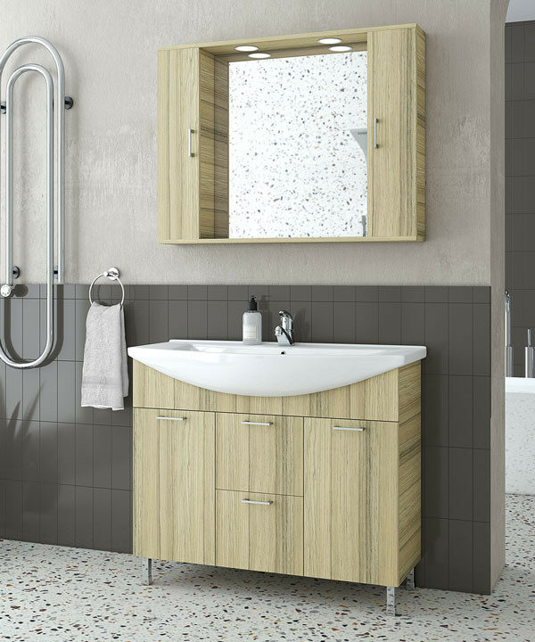 Drop Ritmo 95 Natural Oak Έπιπλο Μπάνιου