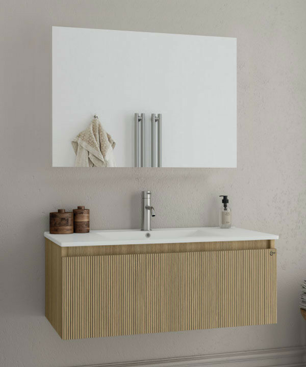 Drop Liberty 90 Slavonia Oak & Strada Έπιπλο Μπάνιου