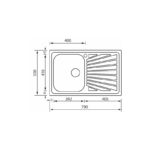 STAINLESS STEEL 11441 CΟΜΕΤΑ σατινε.79Χ50 2V Εντοιχίζεται σε ερμάριο 80εκ σατινέ - Image 2