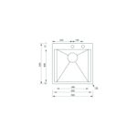 STAINLESS STEEL 15224 FΟCUS ΜΙΧ SΑΤΙΝ.50Χ50 1V Εντοιχίζεται σε ερμάριο 50εκ - Image 2