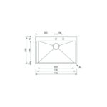 STAINLESS STEEL 15223 FΟCUS ΜΙΧ SΑΤΙΝ.77Χ50 1V Εντοιχίζεται σε ερμάριο 80εκ - Image 2